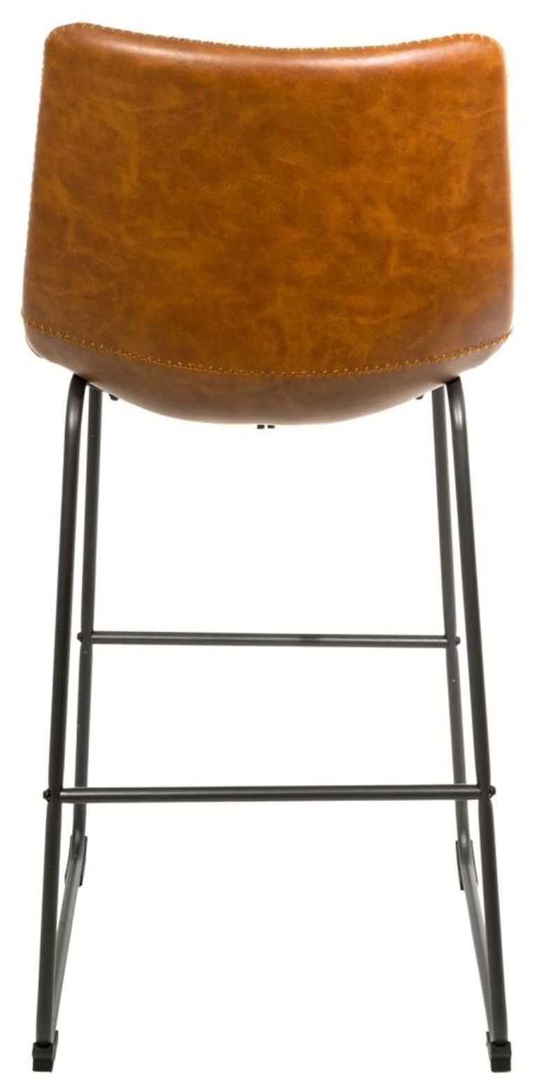 2 x Fremont Tan Vintage Leather Barstool