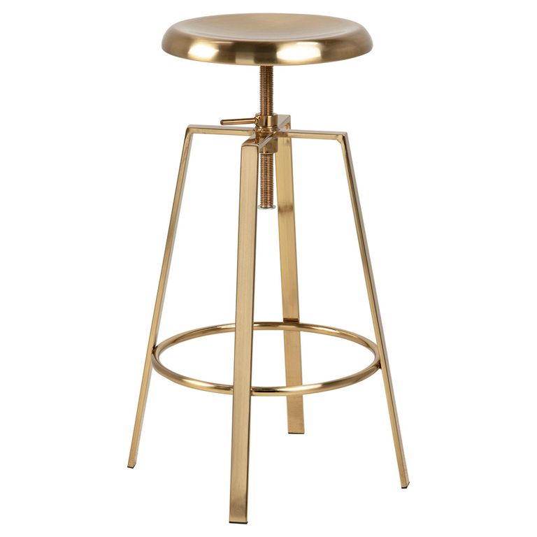 Goose Barstool - Set of 2 - Gold Screw Bolt - Round