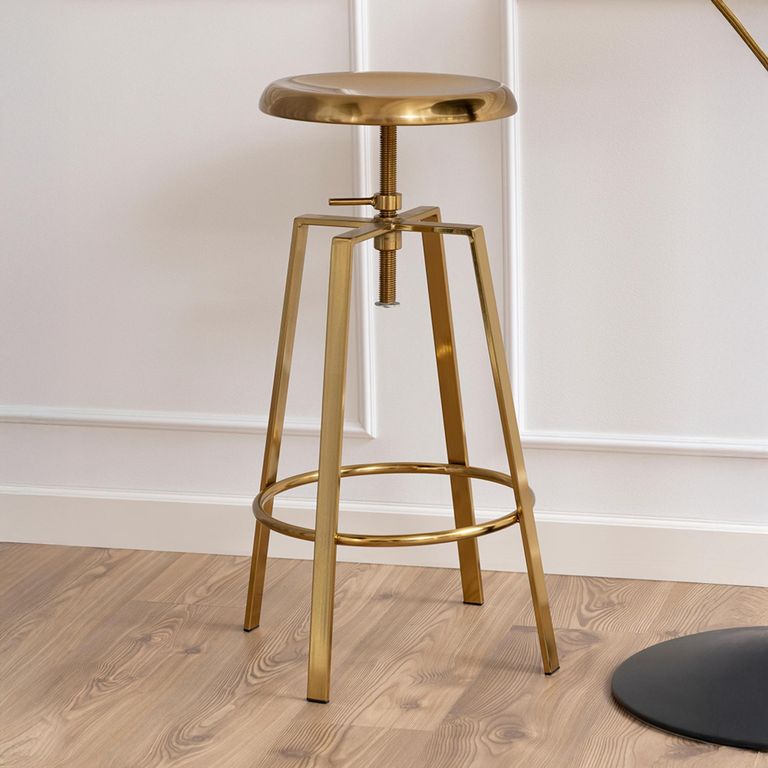 Goose Barstool - Set of 2 - Gold Screw Bolt - Round