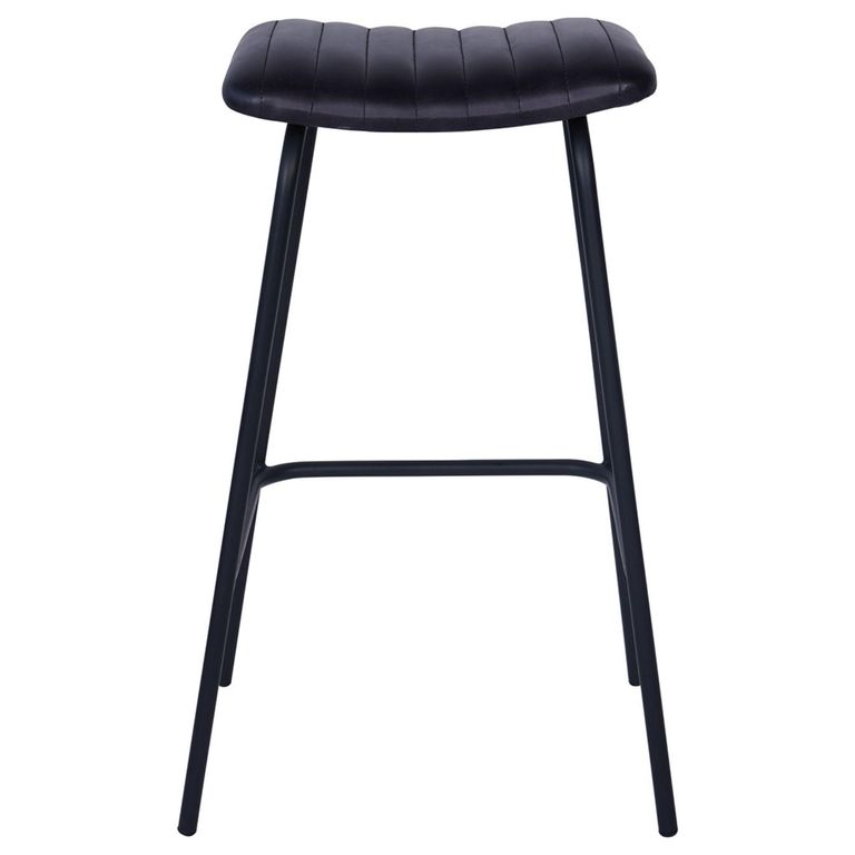 Arthur Barstool - Set of 2 - Charcoal Leather