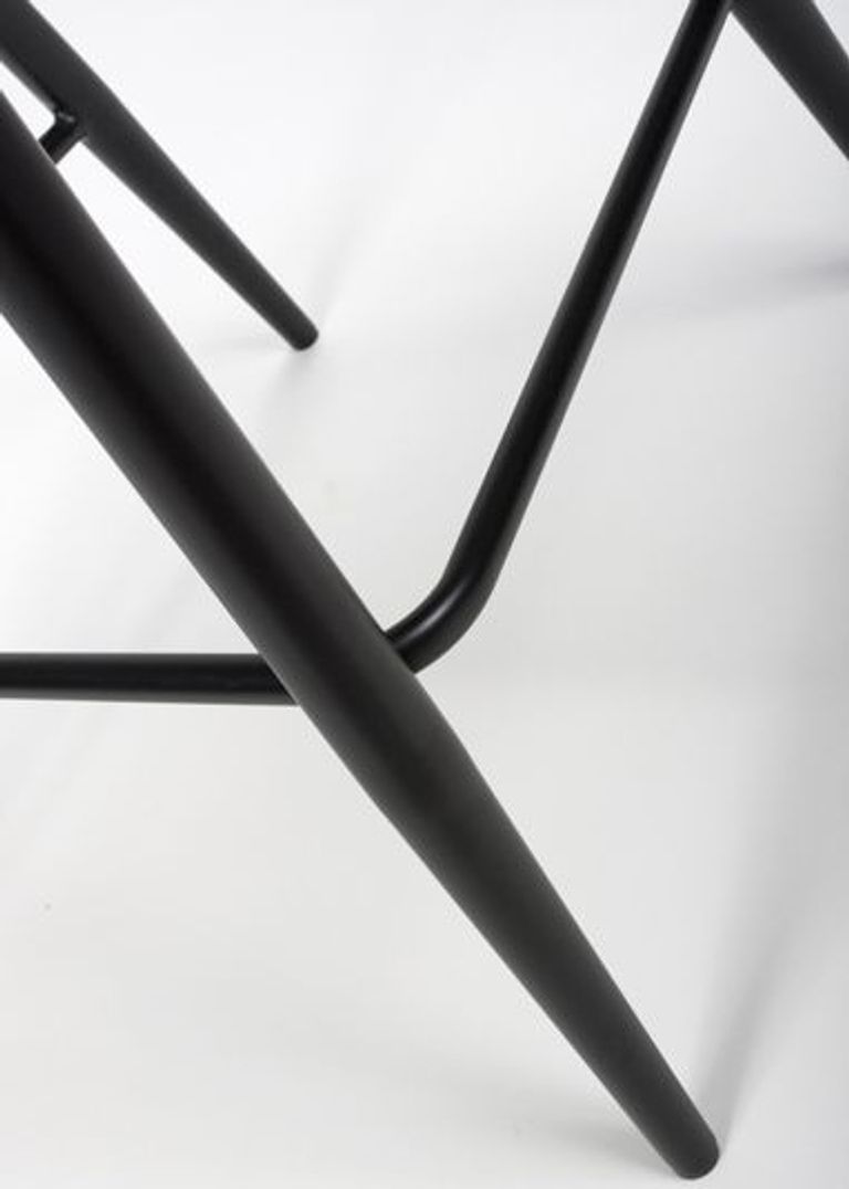 Malmo Barstool with Back - Set of 2 - Blue Fabric