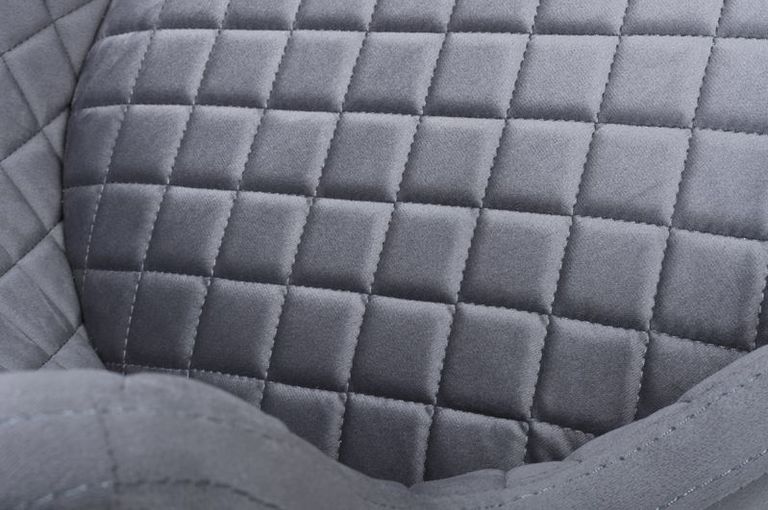 Malmo Barstool with Back - Set of 2 - Grey Fabric