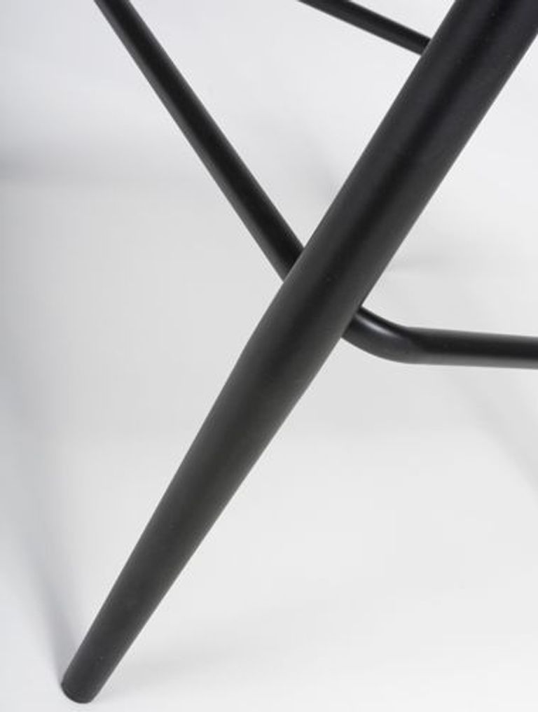 Malmo Barstool with Back - Set of 2 - Grey Fabric