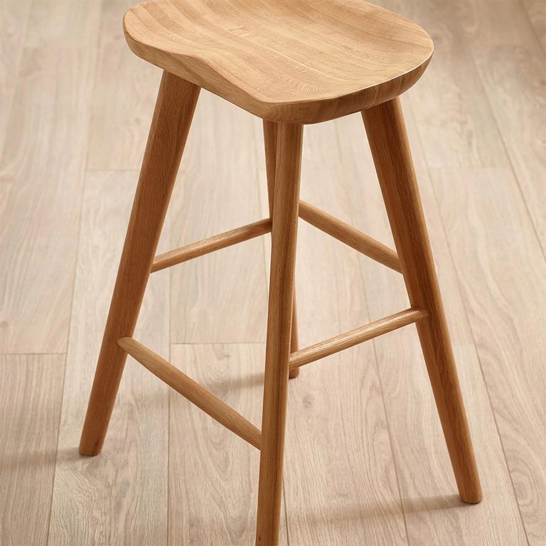 Mulu Barstool - Set of 2 - Natural Wood
