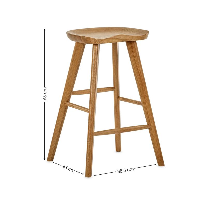 Mulu Barstool - Set of 2 - Natural Wood