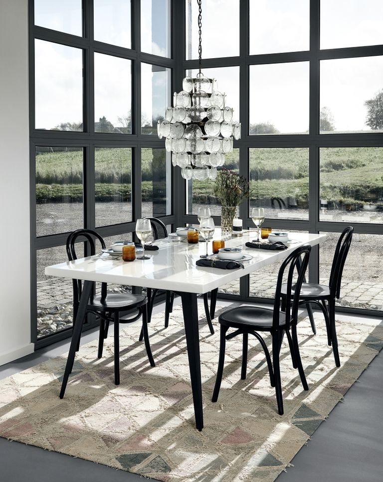 2 x Bistro Shiny Black Wooden Bar Chair