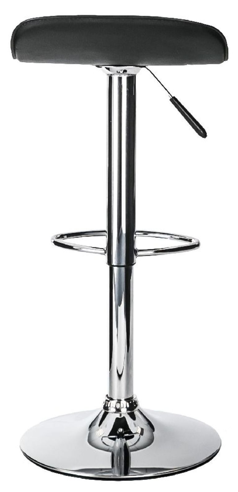 2 x Ogle Black Leather Barstool - ABS249-BLK