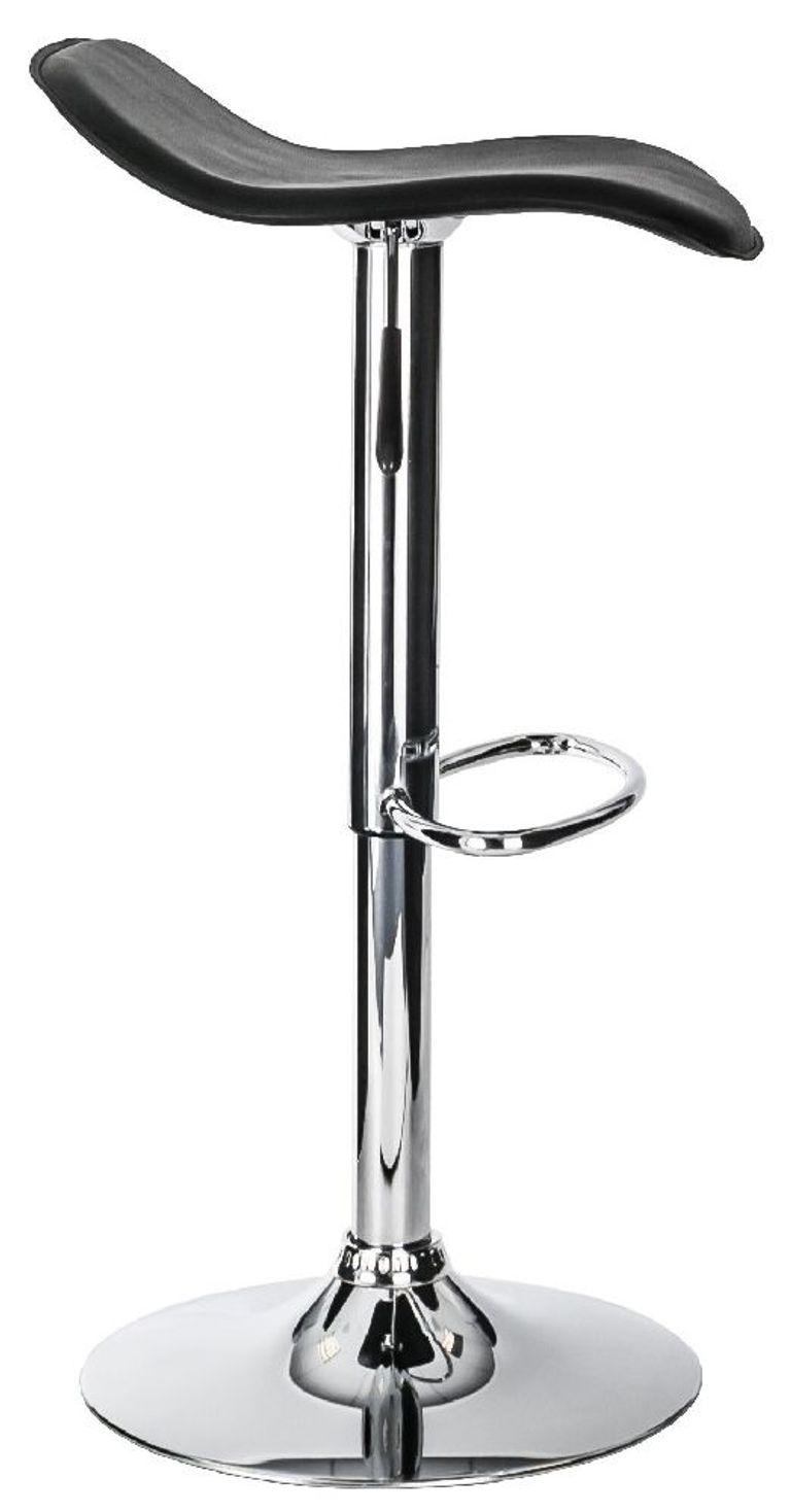 2 x Ogle Black Leather Barstool - ABS249-BLK