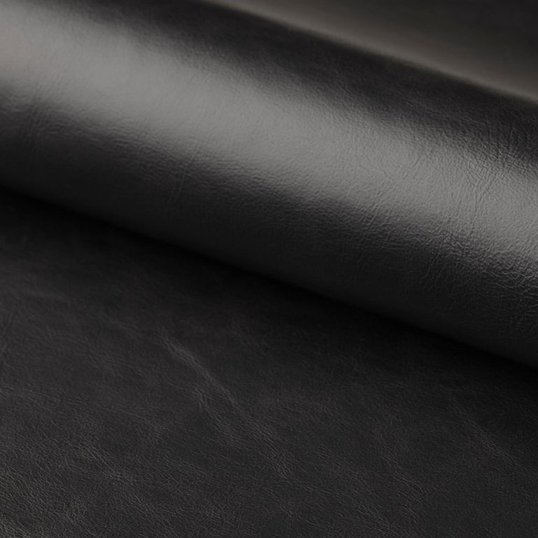 Oregon Barstool - Set of 2 - Black Faux Leather - with Back