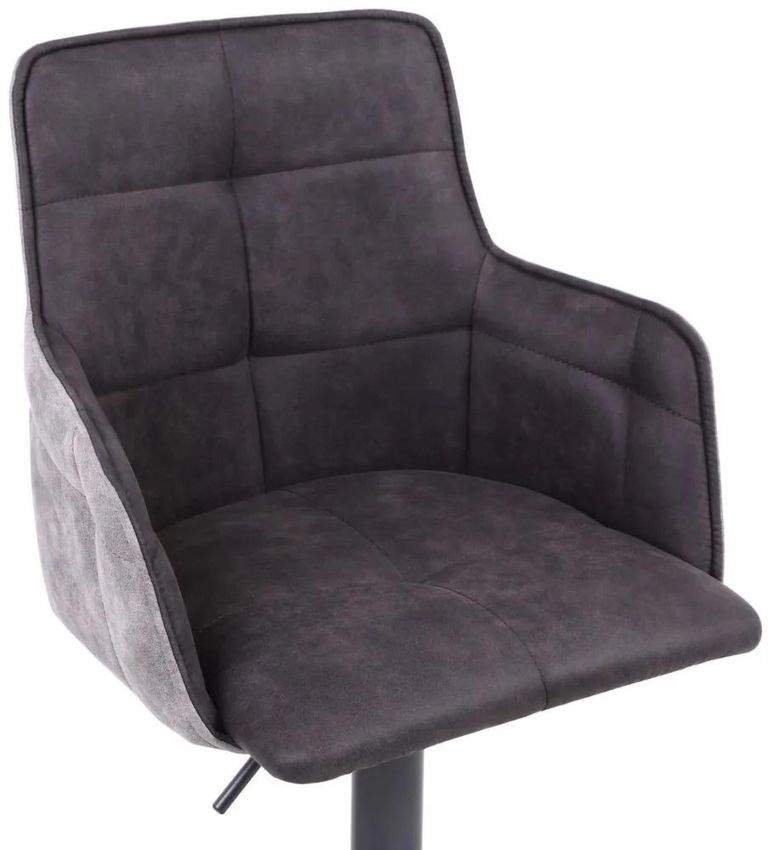 2 x Orion Suede Dark Grey Effect Barstool