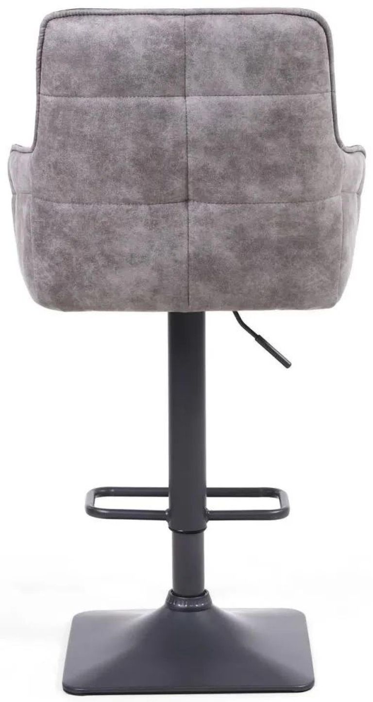 2 x Orion Suede Dark Grey Effect Barstool
