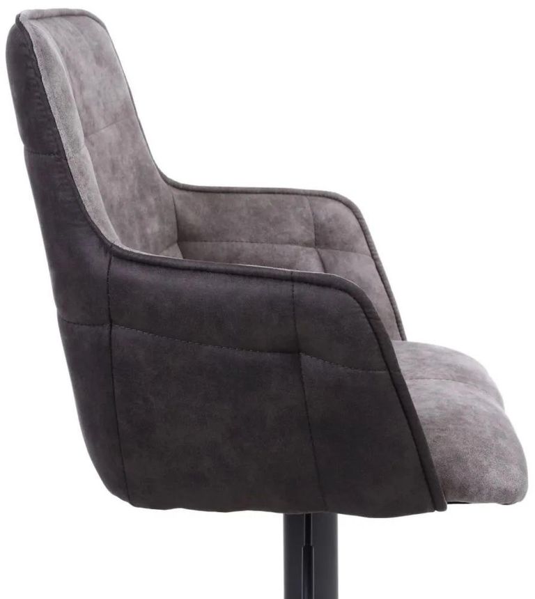 2 x Orion Suede Light Grey Effect Barstool