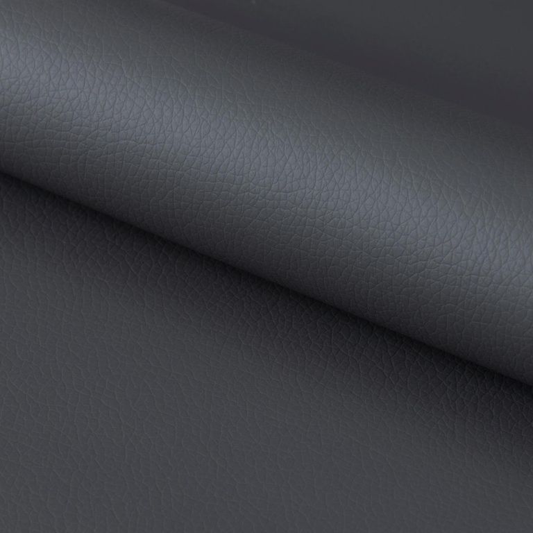 Plump Barstool - Set of 2 - Grey Faux Leather - Chrome - Gas Lift