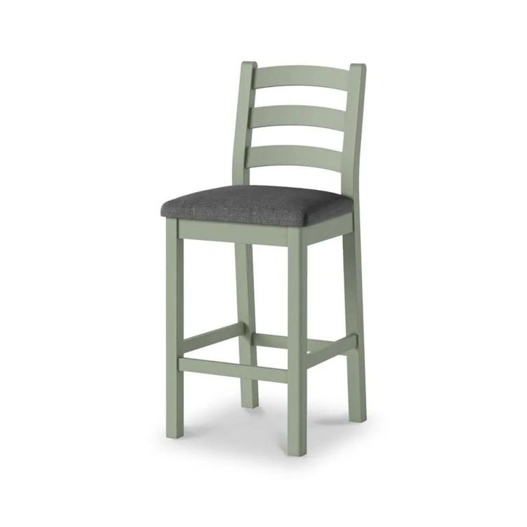 Salcombe Bar Stool - Set of 2  - Sage Oak? Charcoal Fabric