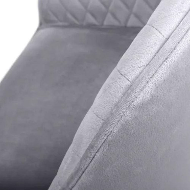 2 x Savanna Brushed Grey Velvet Barstool