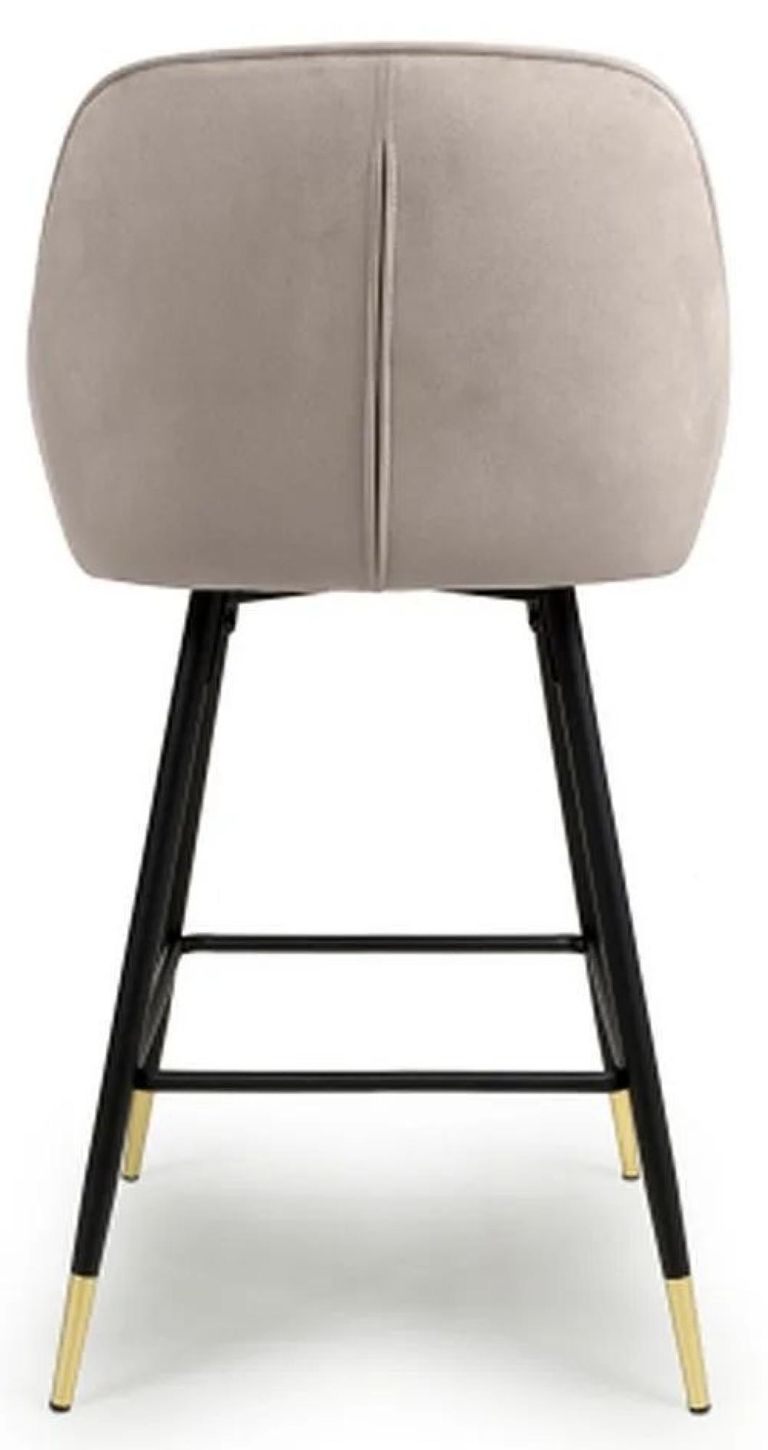 2 x Savanna Brushed Mink Velvet Barstool