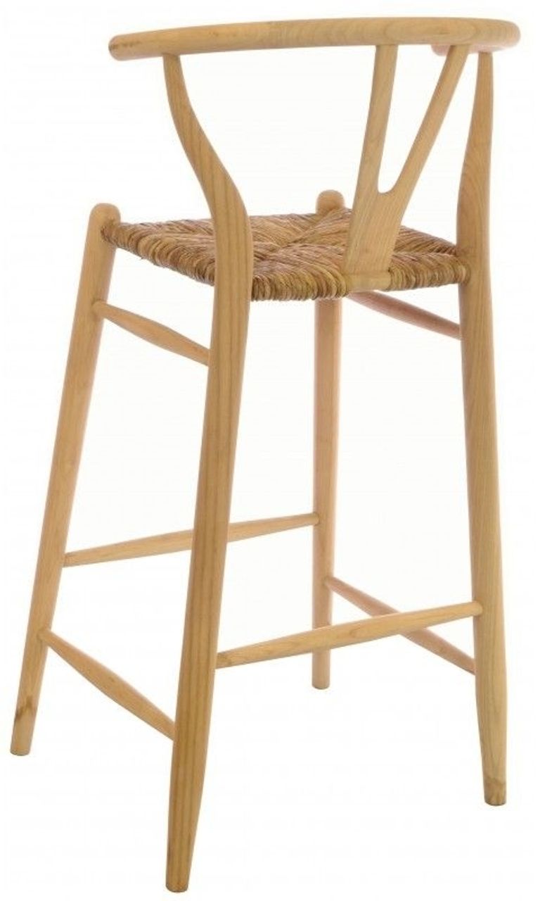 2 x Shoreditch Wooden Barstool with Rush Seat