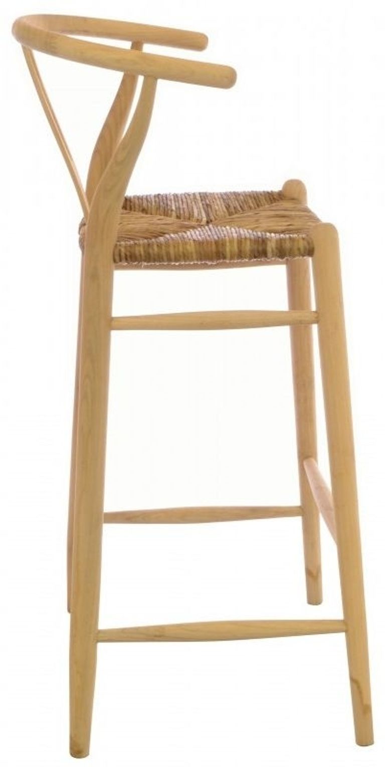 2 x Shoreditch Wooden Barstool with Rush Seat