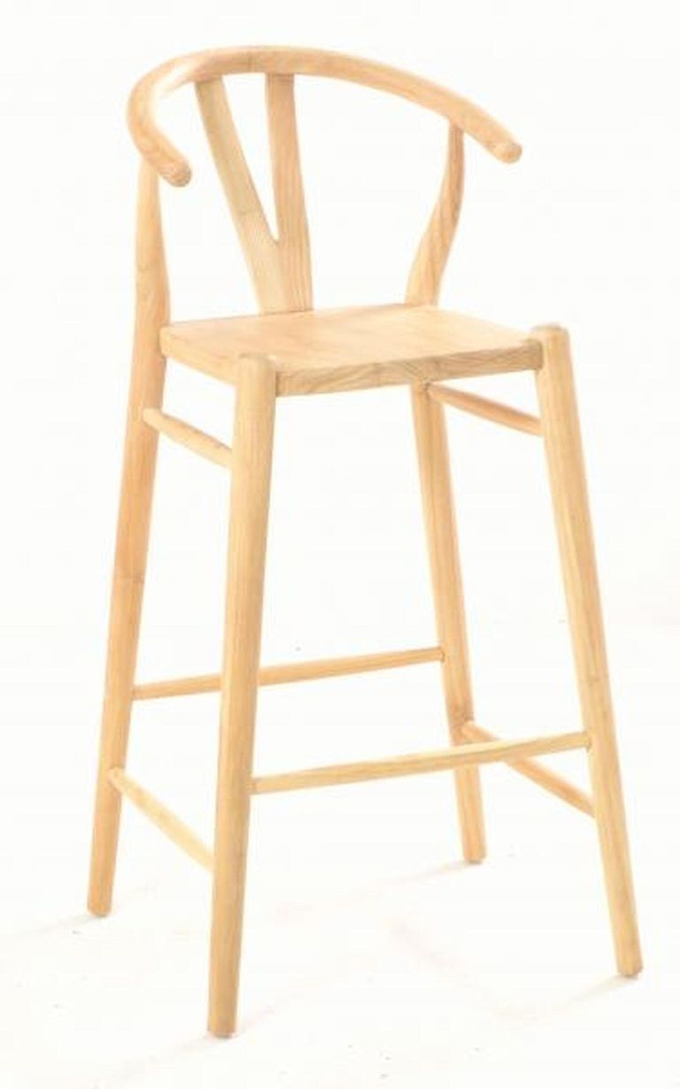 2 x Shoreditch Wooden Solid Seat Short Barstool