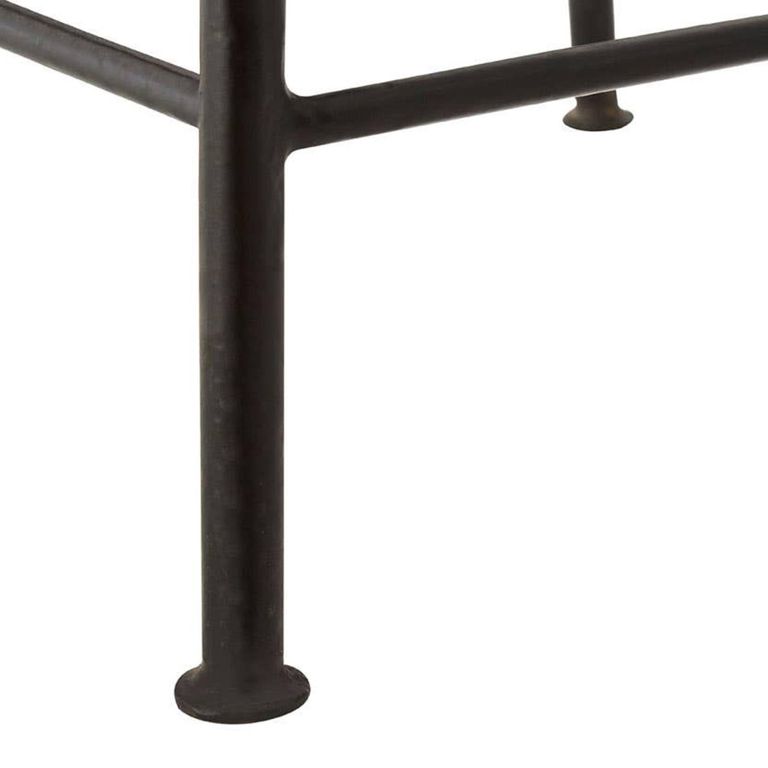 Boho Barstool - Cowhide - Industrial - Round