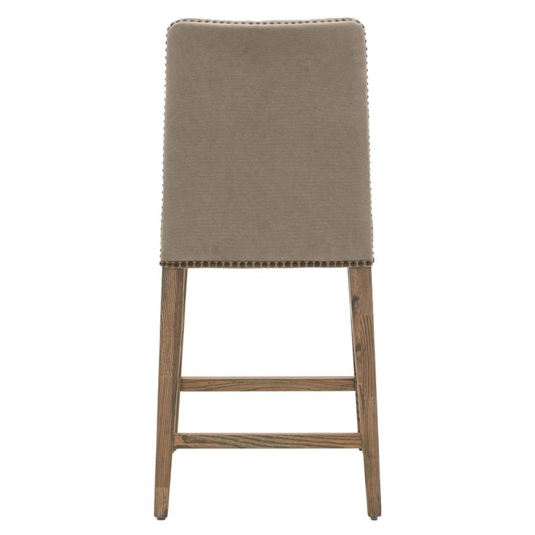 Clearance - 6 x Rex Grey Fabric Barstool with Back - A249/50/51