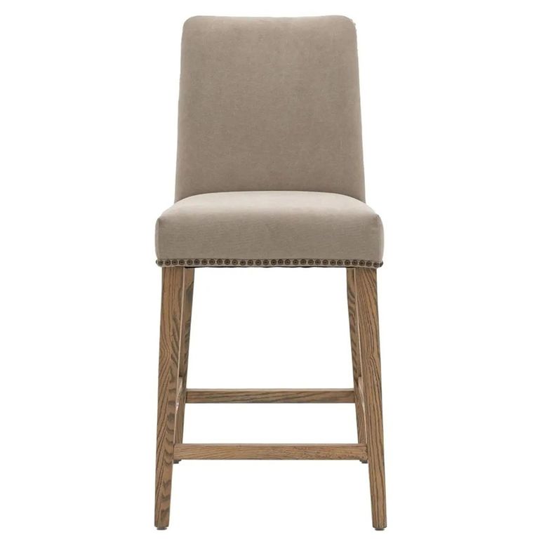 Clearance - 6 x Rex Grey Fabric Barstool with Back - A249/50/51