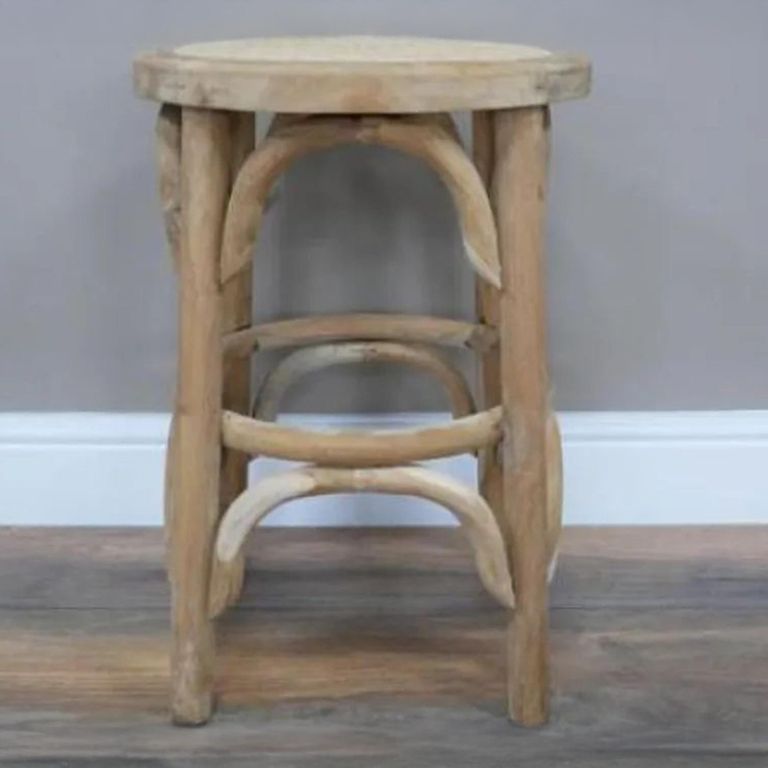 Clearance - Dutch Rattan Round Small Stool - A288