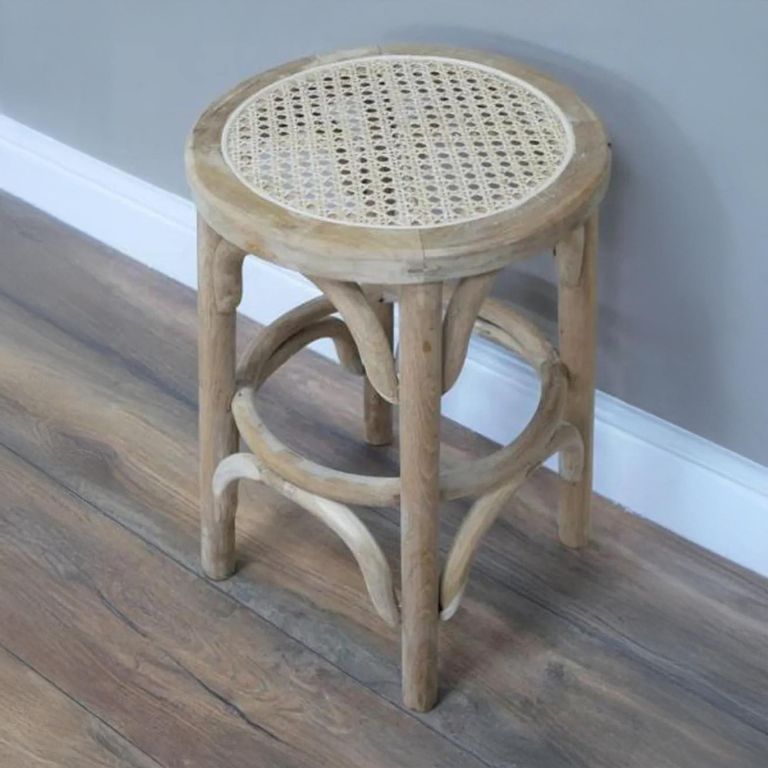 Clearance - Dutch Rattan Round Small Stool - A288