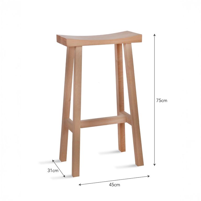 Clockhouse Bar Stool Carbon and Natural Oak
