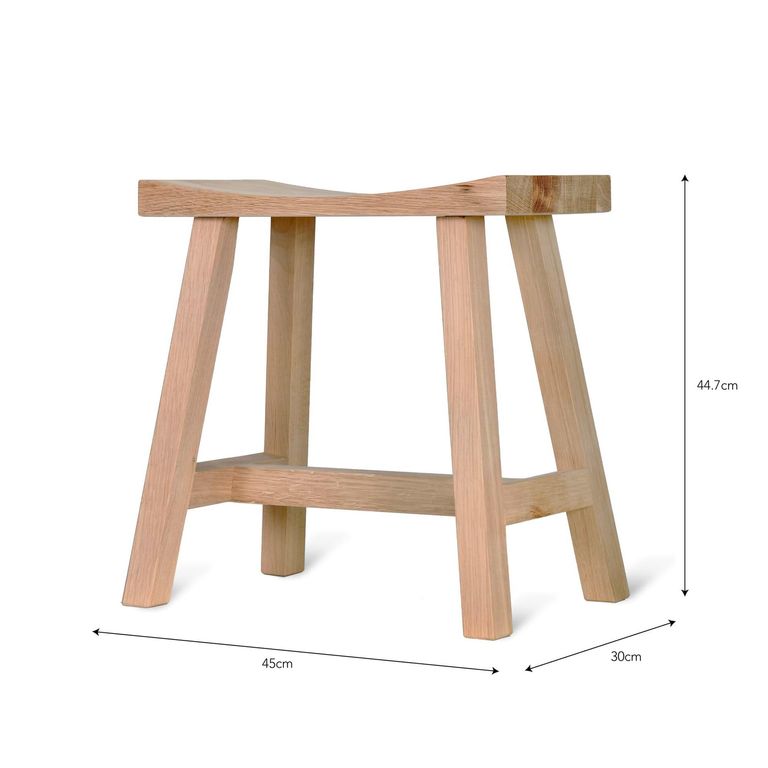 Clockhouse Stool Carbon and Natural Oak