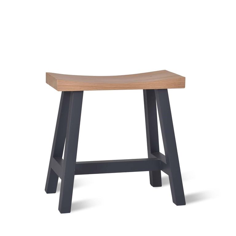 Clockhouse Stool Carbon and Natural Oak and Black