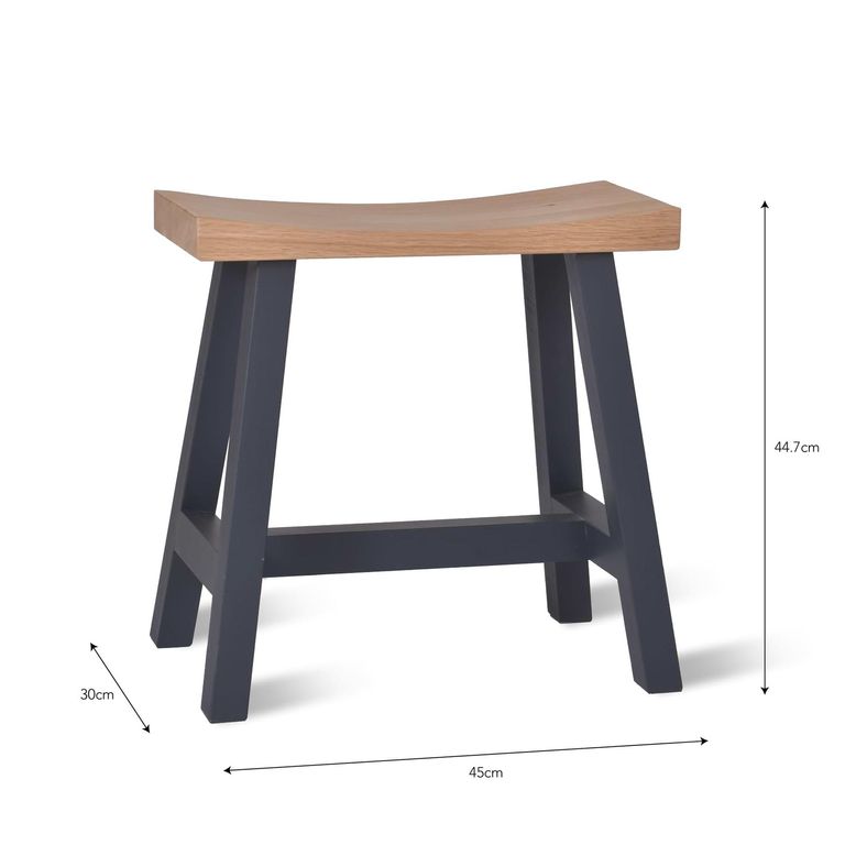 Clockhouse Stool Carbon and Natural Oak and Black