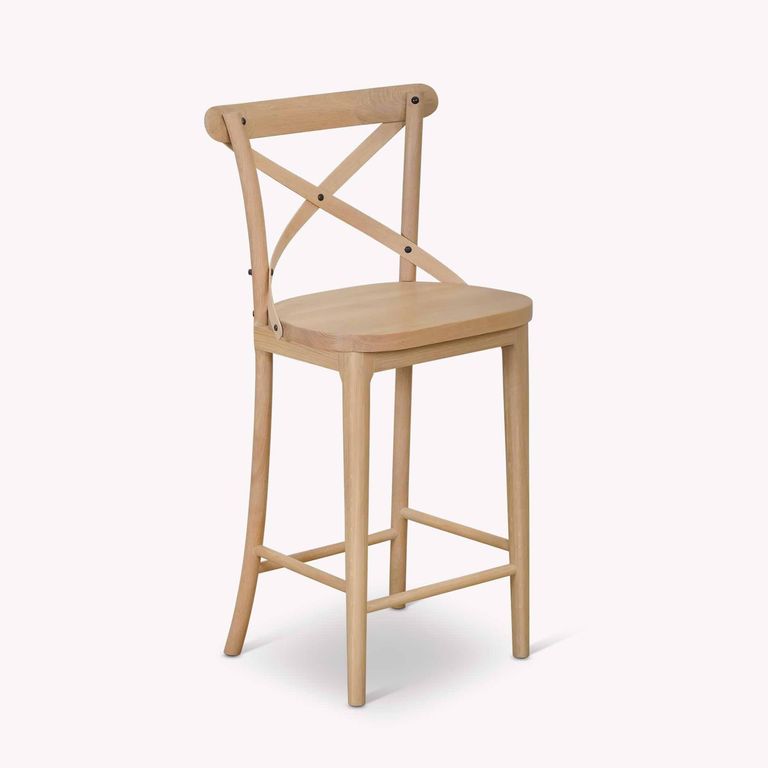 Ferndale Cross Back Cafe Bar Stool Natural