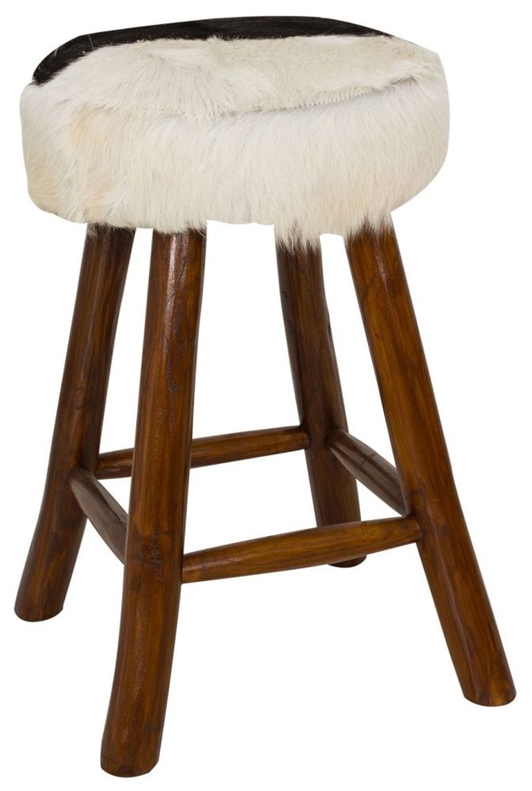 Frankfort Goat Skin Kitchen Stool