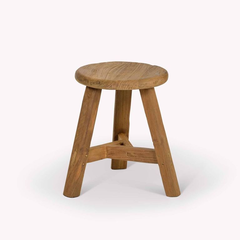 Hawthorne Outdoor Stool Natural Teak Wood