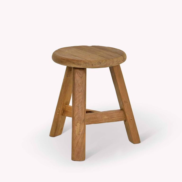 Hawthorne Outdoor Stool Natural Teak Wood