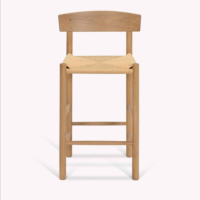 Longworth Bar Stool With Back Natural Rattan