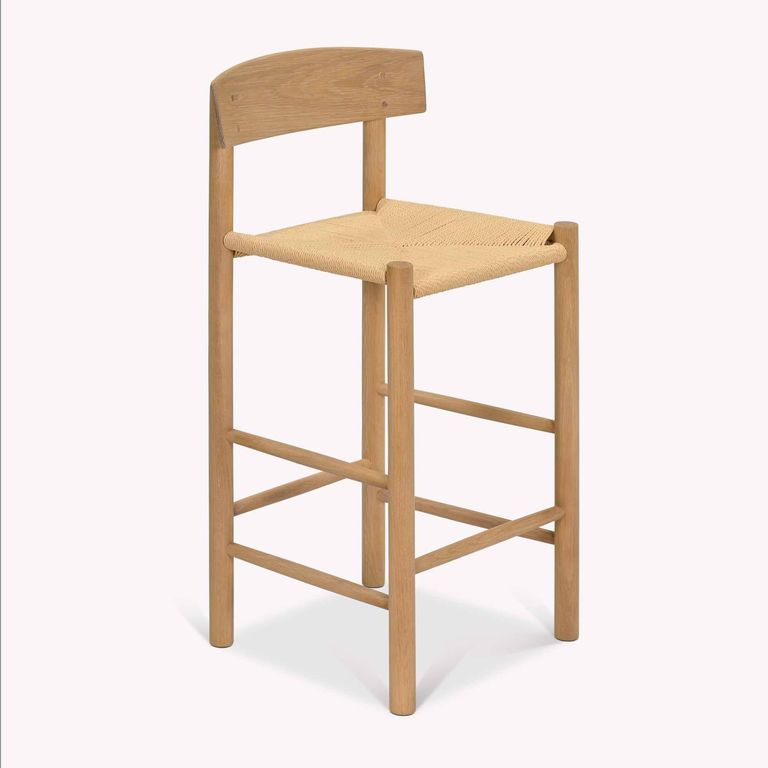 Longworth Bar Stool With Back Natural Rattan