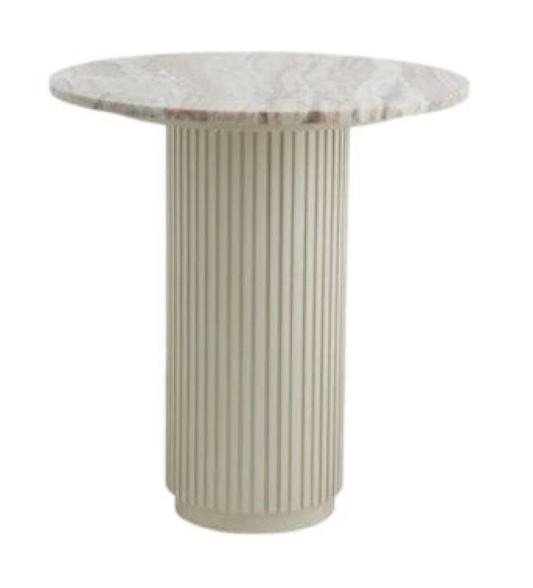 Erie Ivory Marble Round Cafe Table
