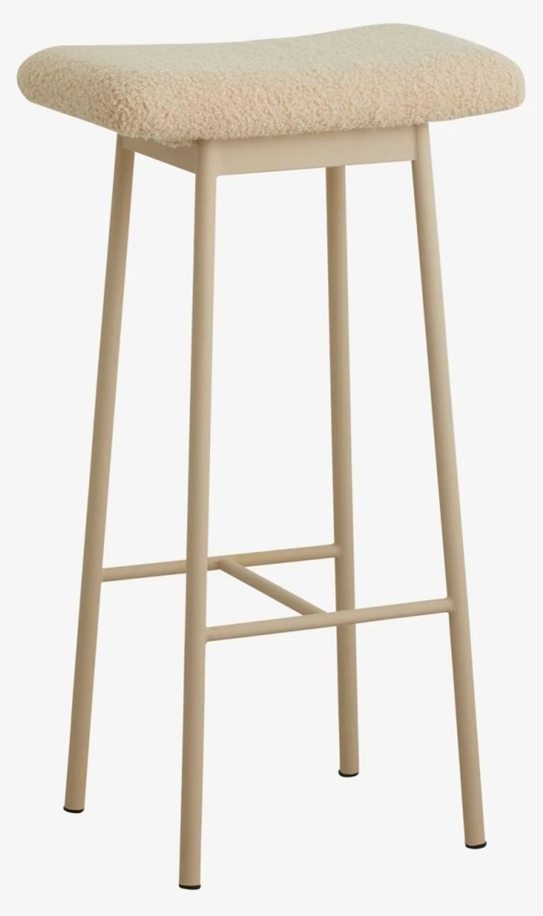 Zala Beige Fabric Barstool