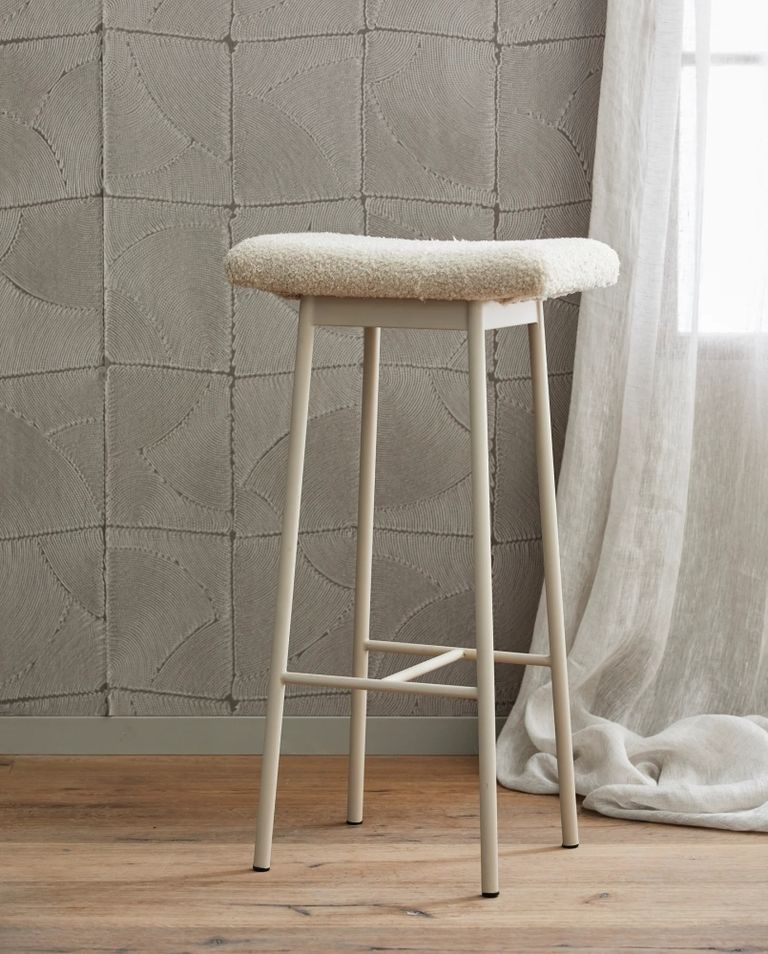Zala Beige Fabric Barstool