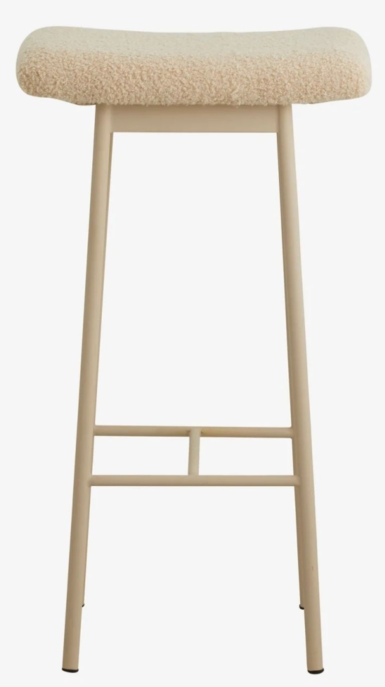 Zala Beige Fabric Barstool