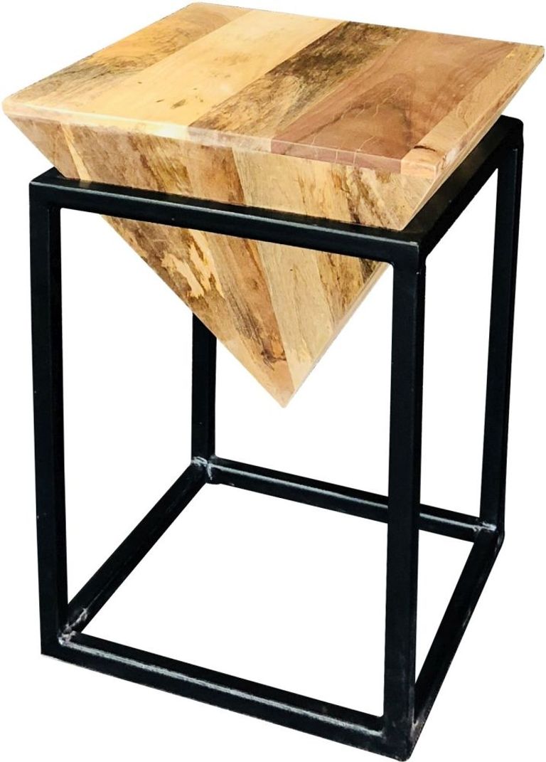 Ravi Mango Wood Small Diamond Stool
