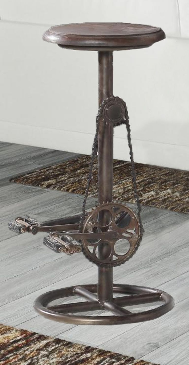 Wow Industrial Cycle Pedal Round Barstool