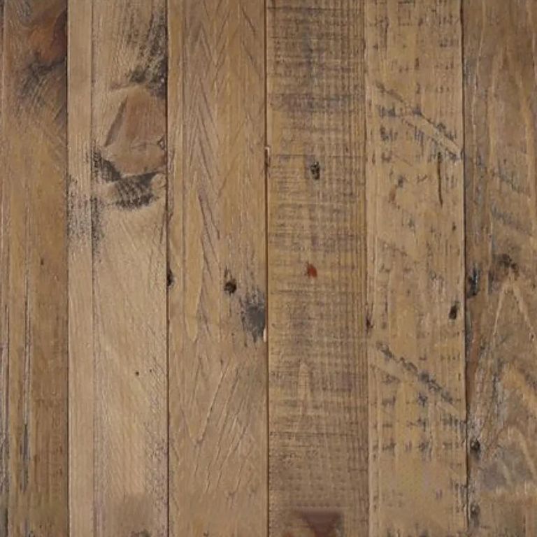 Splash Blue Kitchen Island - Reclaimed Wood - 2 Door