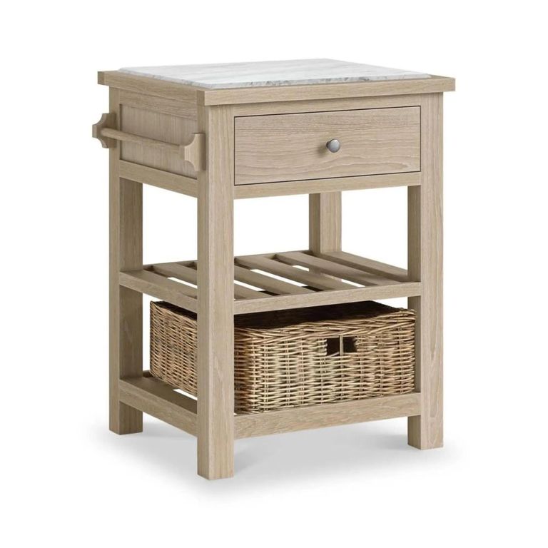 Modern Country Oak - Small Kitchen Island - 1 Drawer