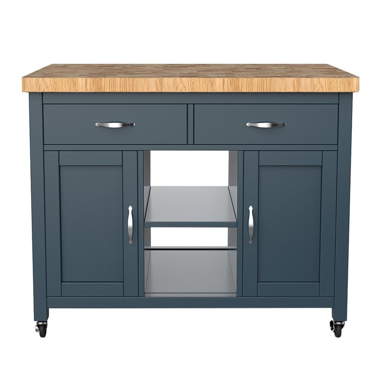 Blue Kitchen Island - Butchers Block