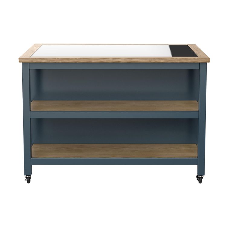 Blue Open Kitchen Island - Breakfast Bar