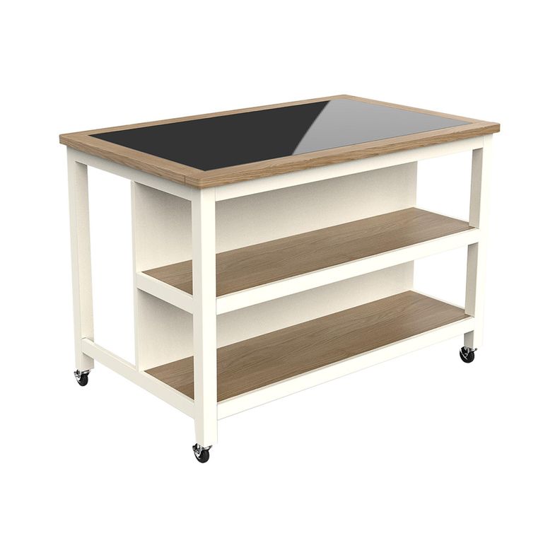 Cream Open Kitchen Island - Breakfast Bar