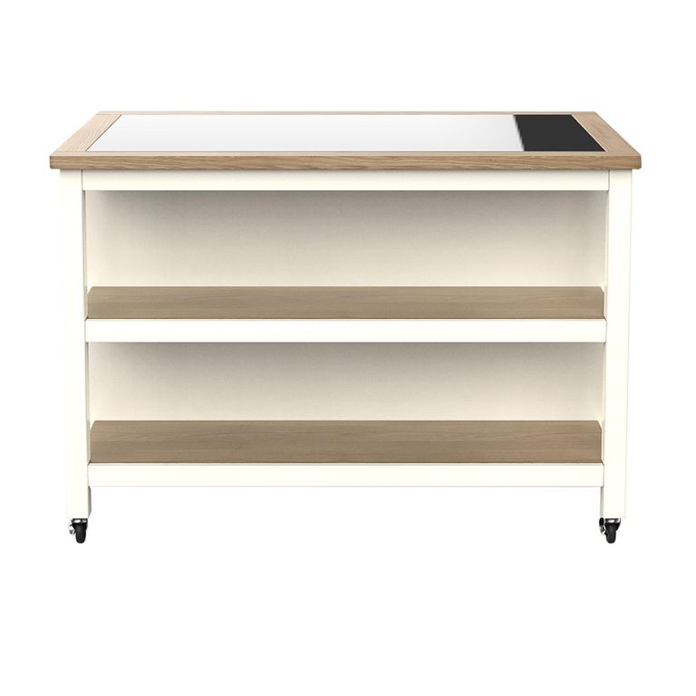 Cream Open Kitchen Island - Breakfast Bar